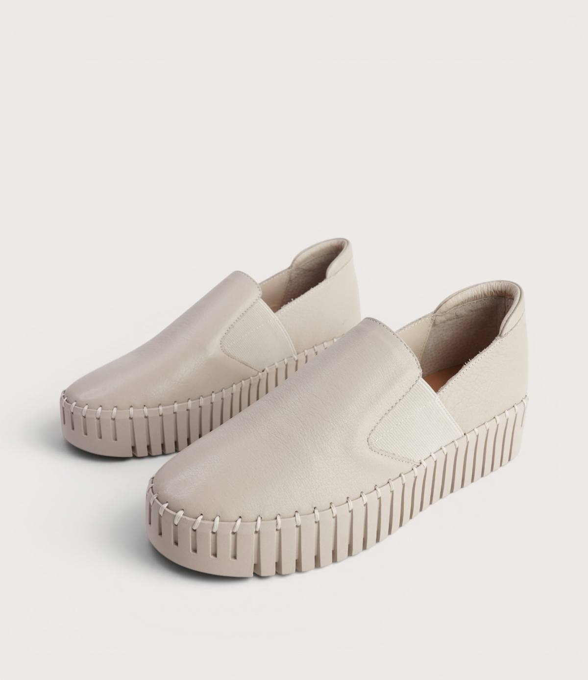 Becca Almond/Almond Sole Leather Sneakers