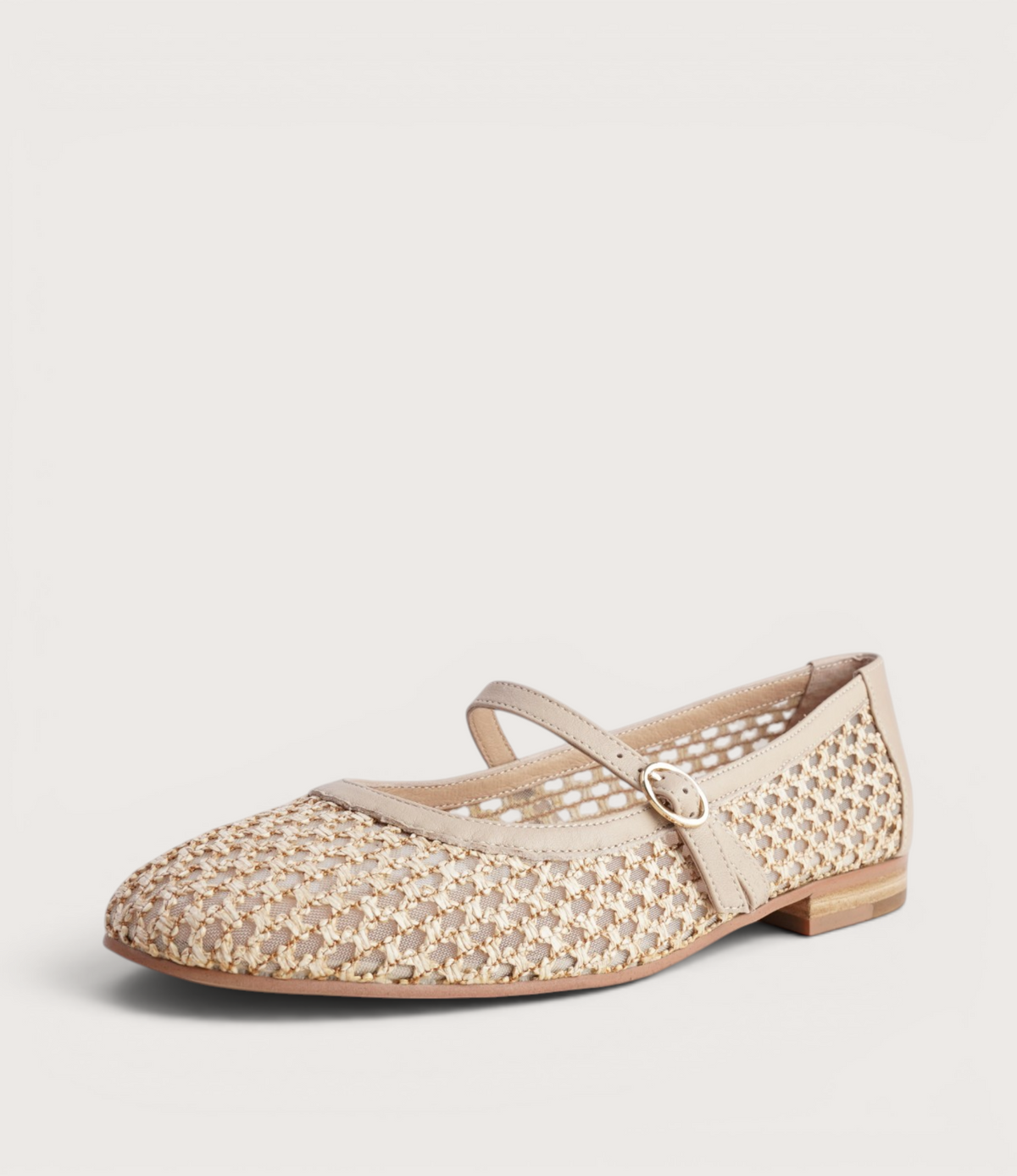 Izna Natural Raffia Flats