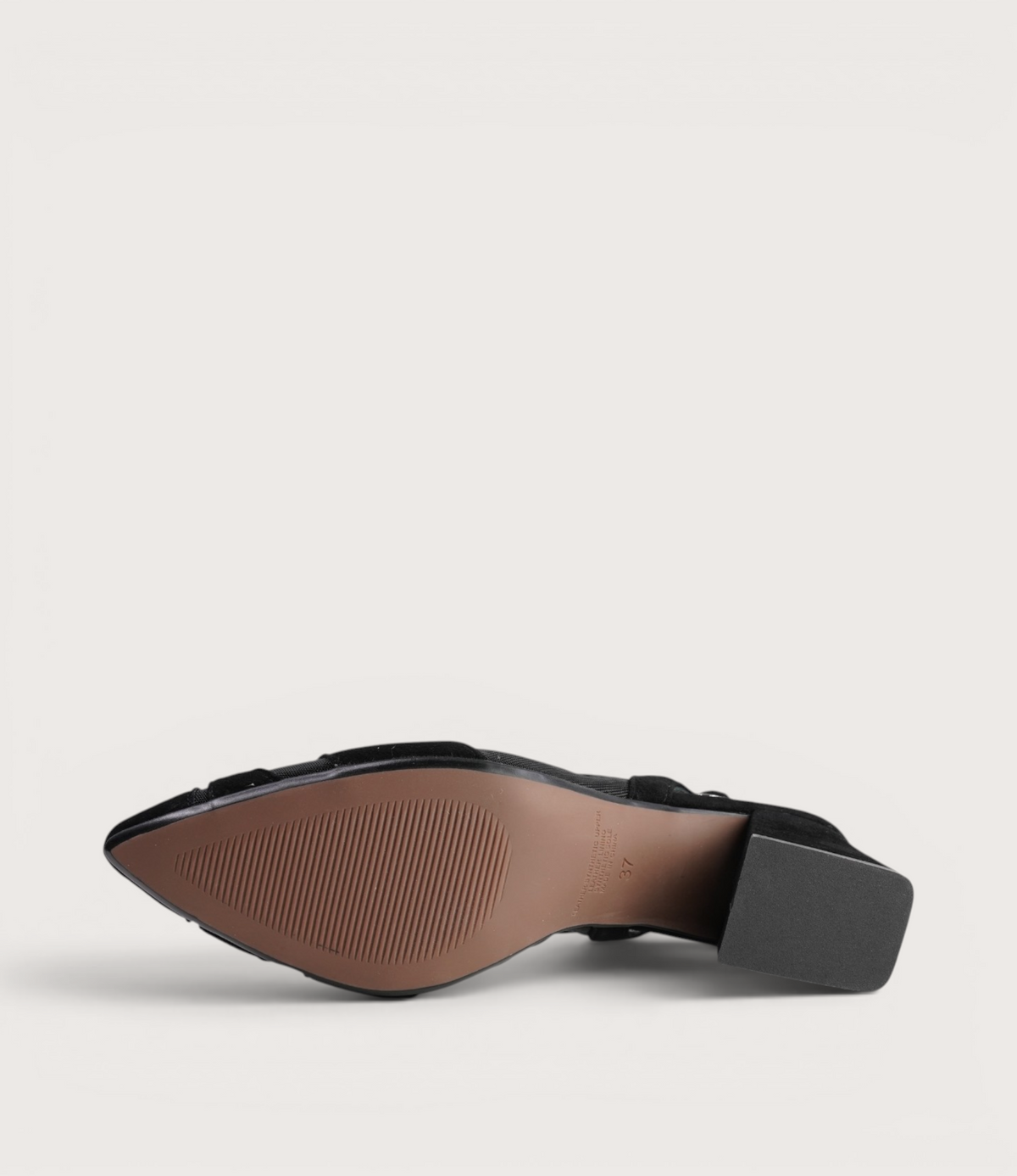 Mag Black Suede/Mesh Heels