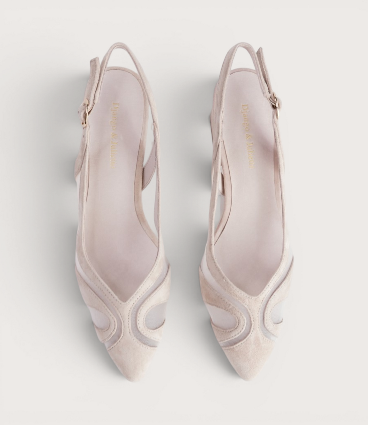 Mag Nude Suede/Mesh Heels