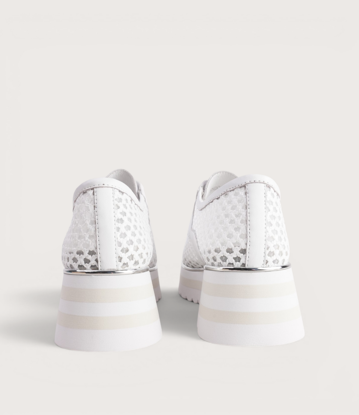 Endos White Raffia Sneakers