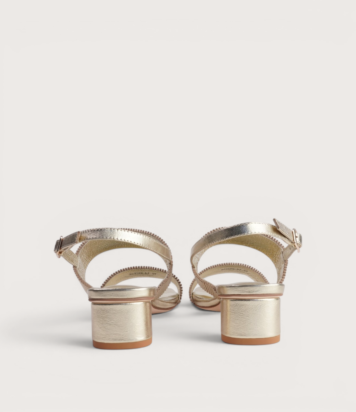 Hatsee Pale Gold Leather Heels