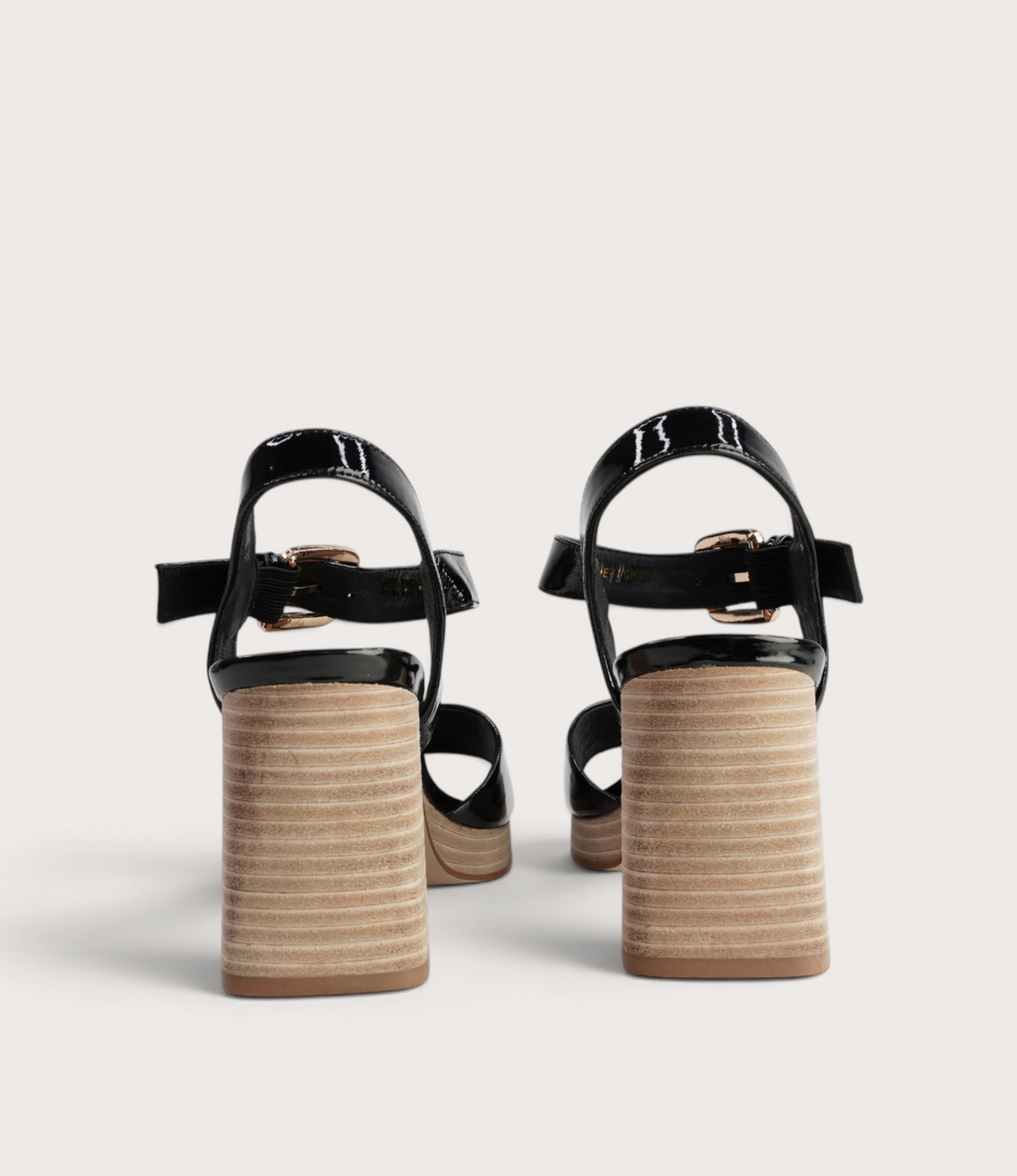 Alvie Black Patent Leather Heels