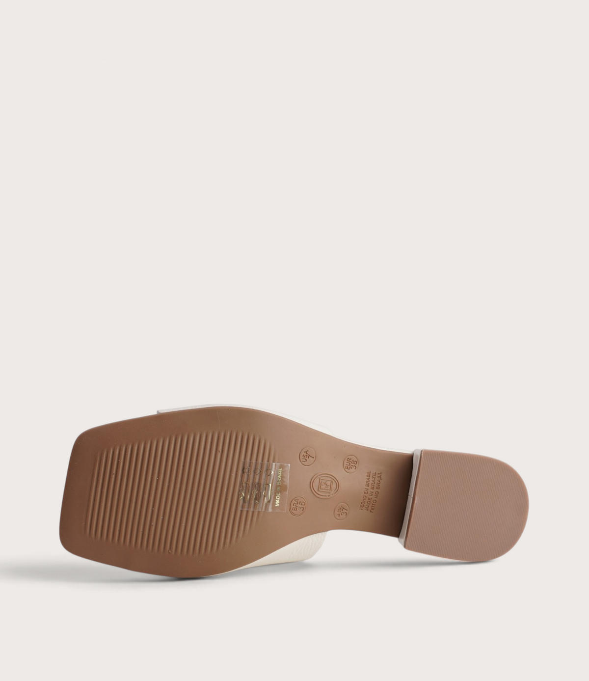 Ayla Off White Leather Slides