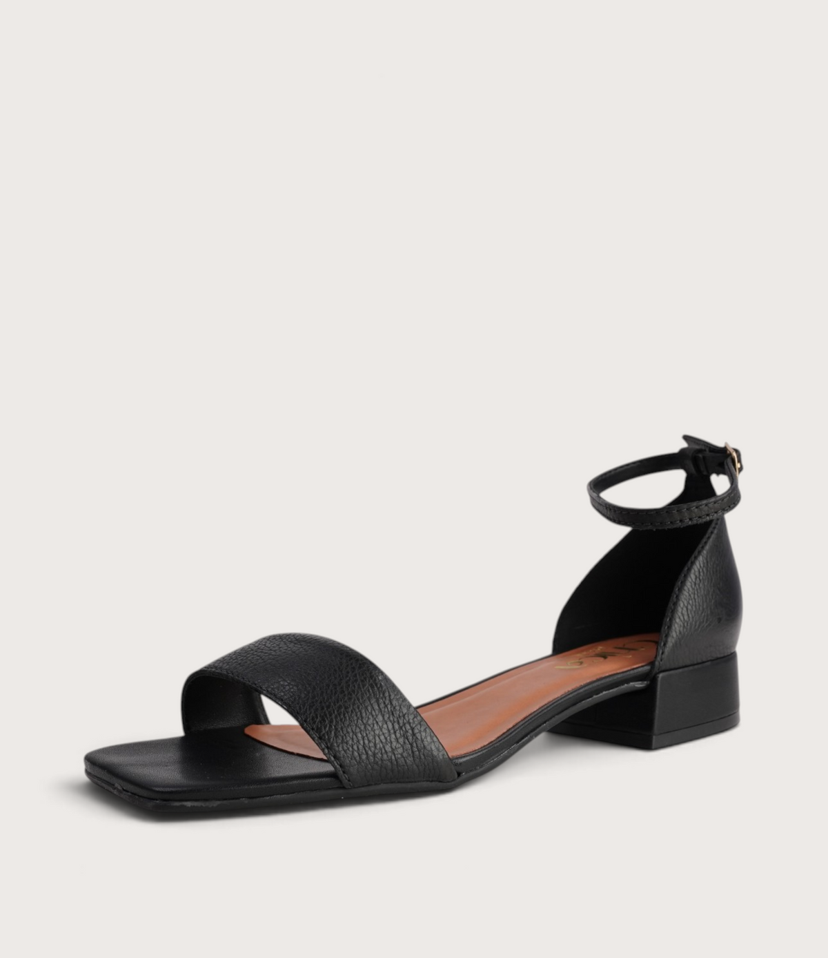Ariane Black Leather Sandals