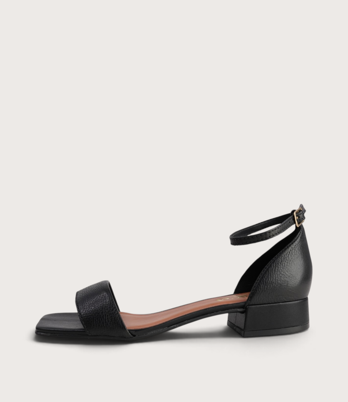 Ariane Black Leather Sandals