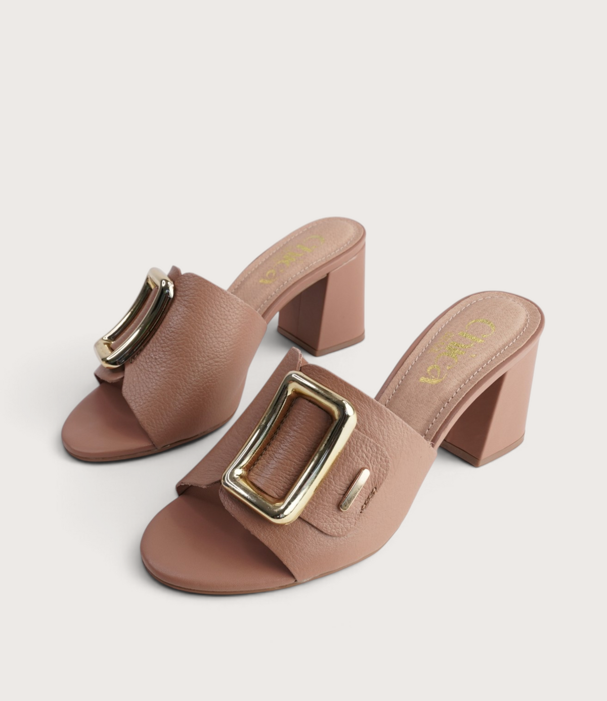 Jurema Mocha Mousse Leather Heels