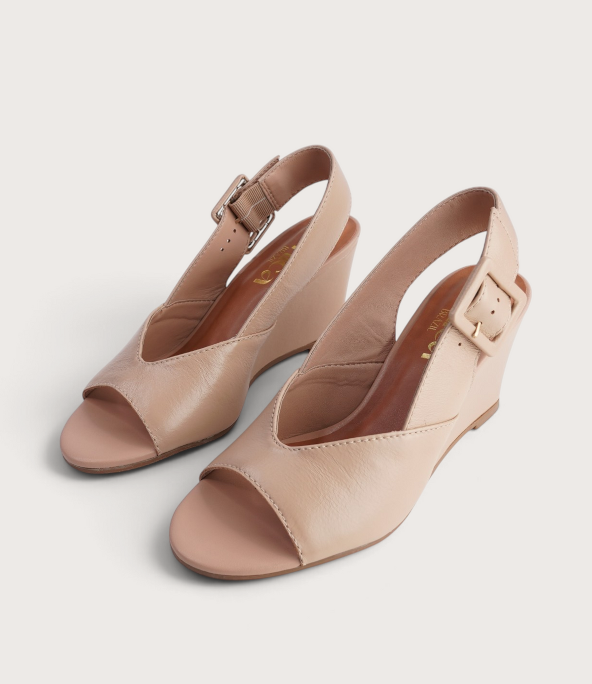 Estela Brown SugarLeather Wedges