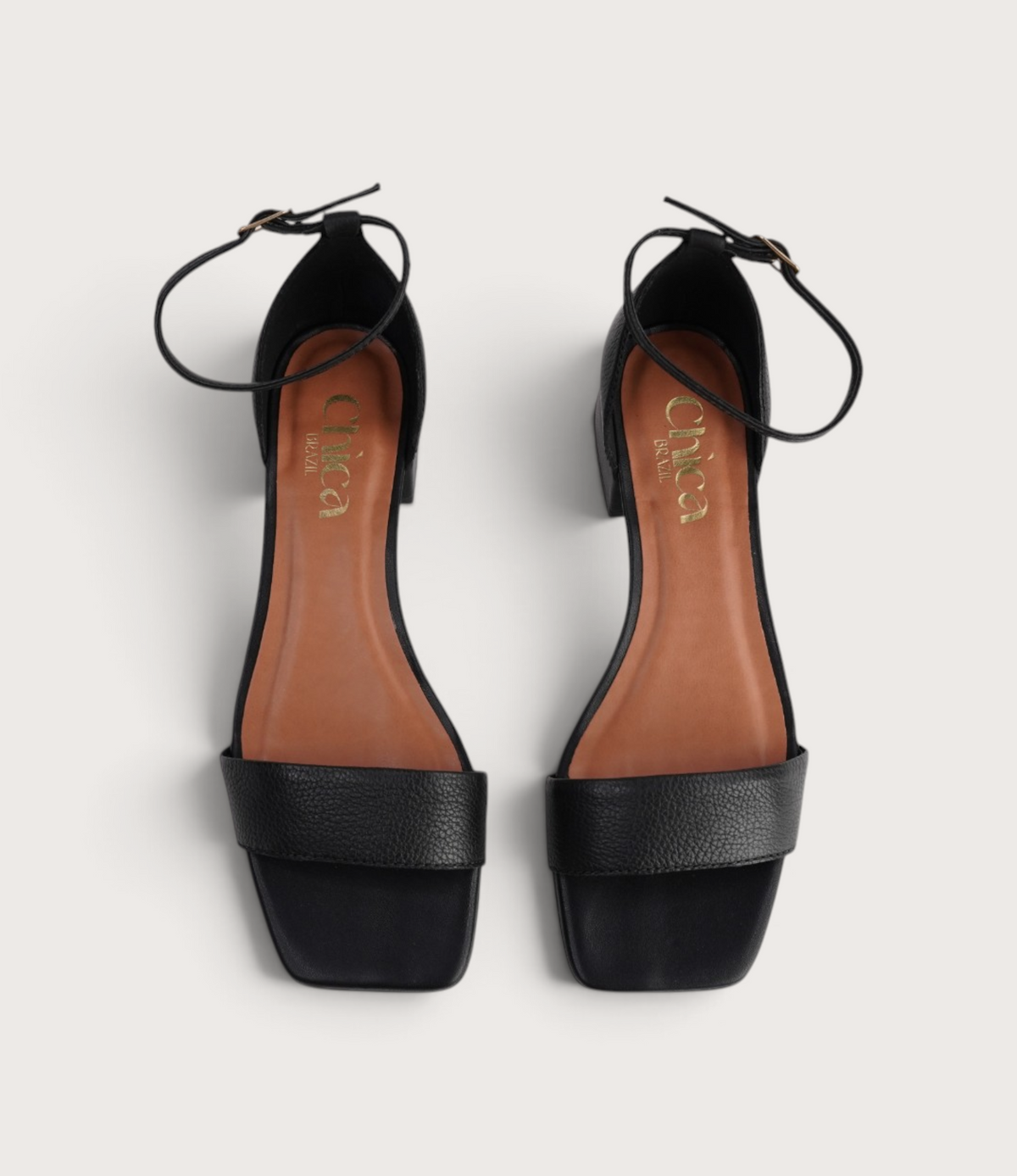 Ariane Black Leather Sandals
