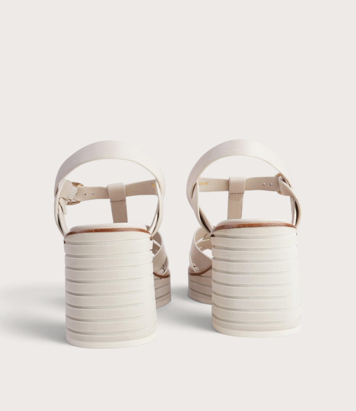 Beverley Bone/ Bone Leather Heels - TAMARA LONDON | Shouz