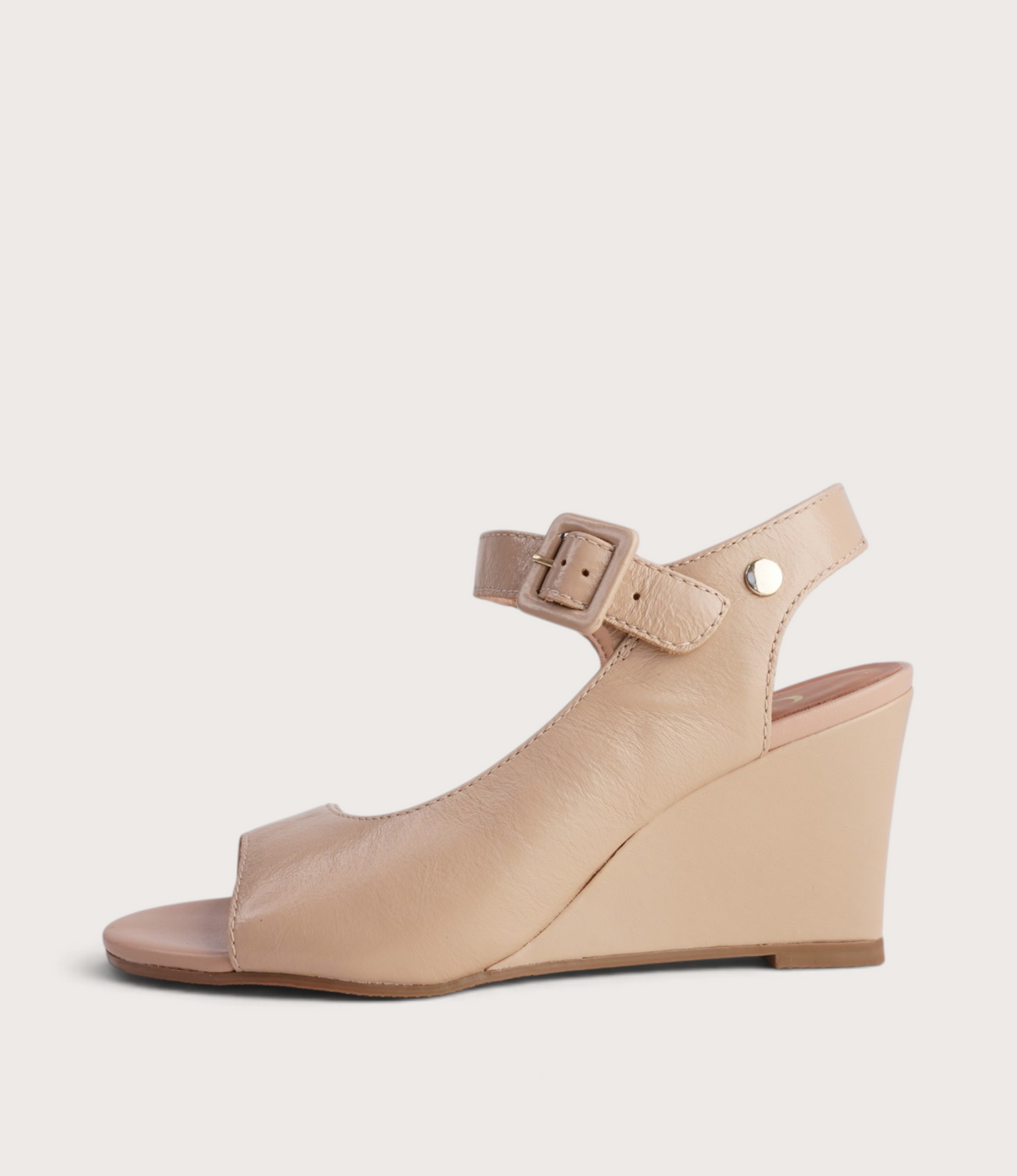 Eloa Brown Sugar Leather Wedges
