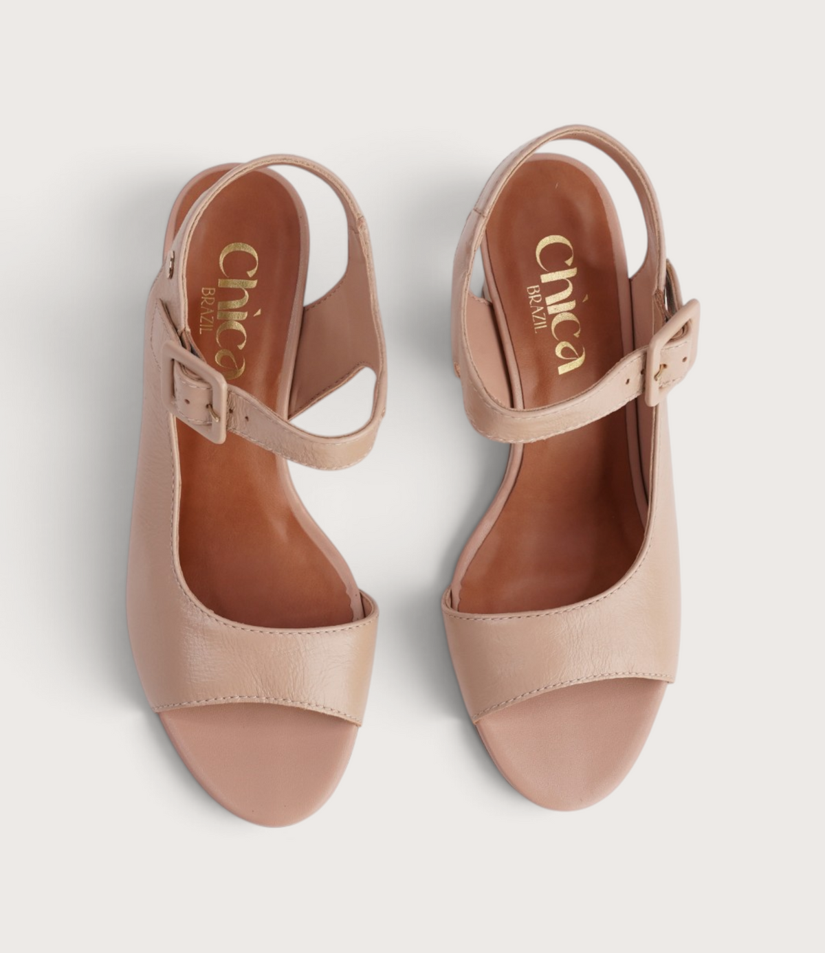 Eloa Brown Sugar Leather Wedges