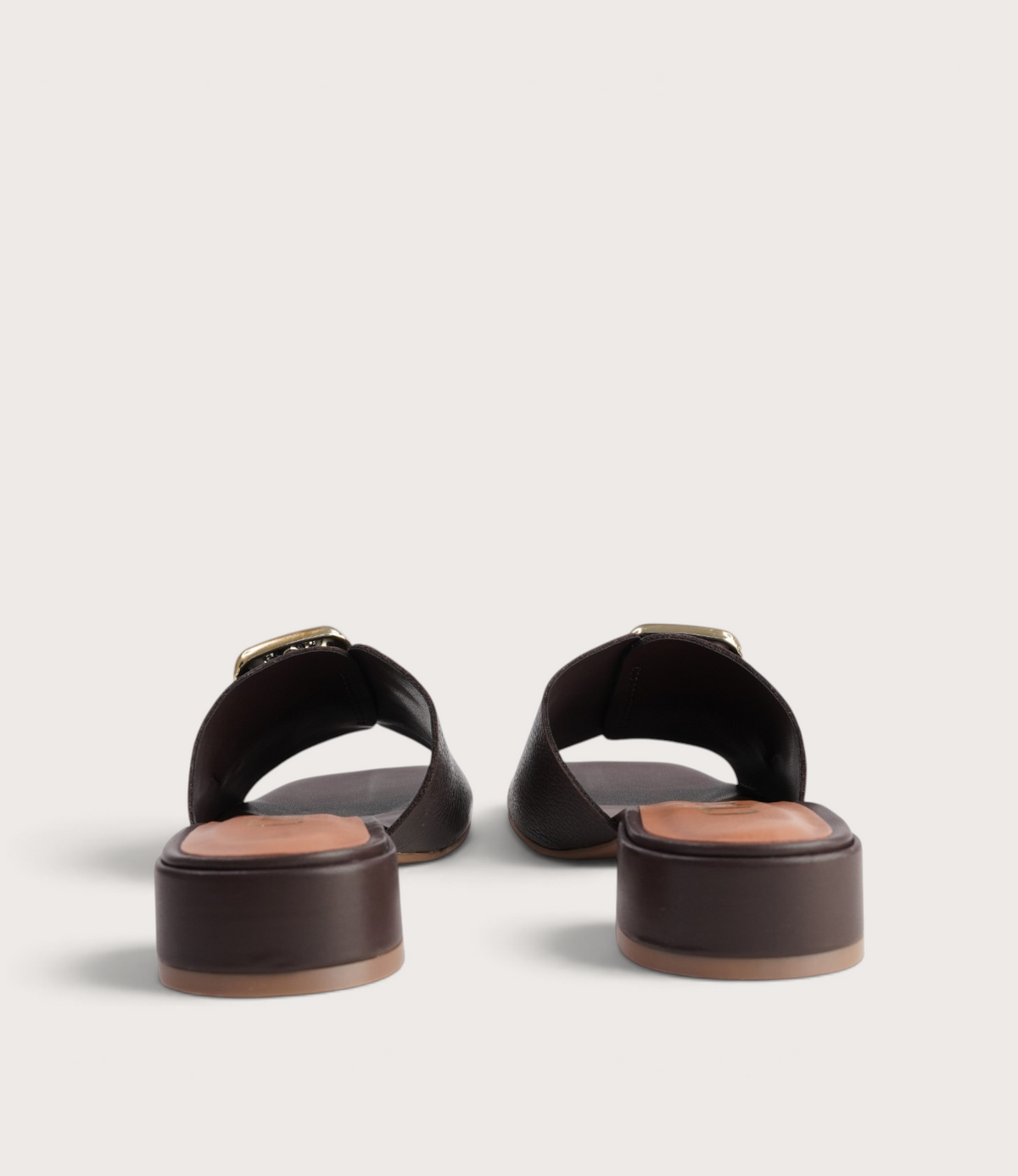 Ayla Chocolate Leather Slides