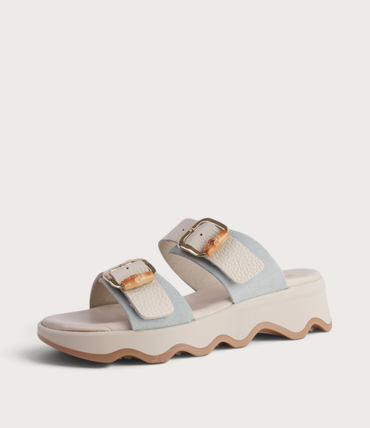 Cecilia Bone/ Blue Multi Sandals