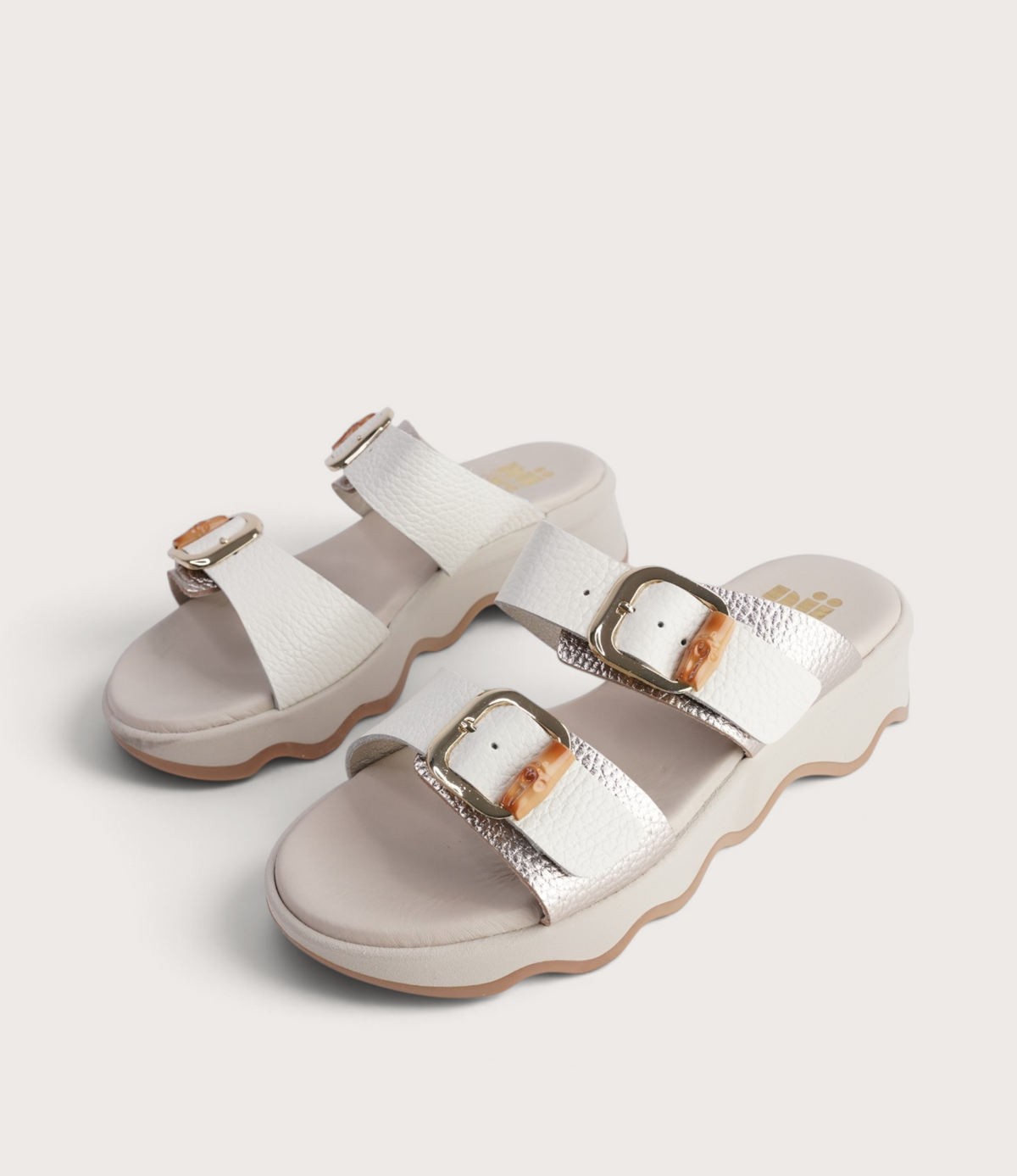 Cecilia Platinum/ Latte Multi Sandals