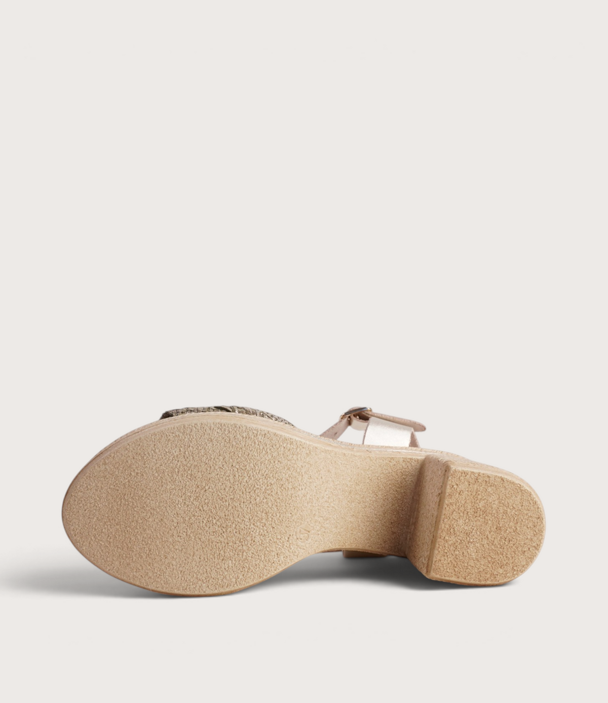 Queenie Khaki Metallic Leather Heels
