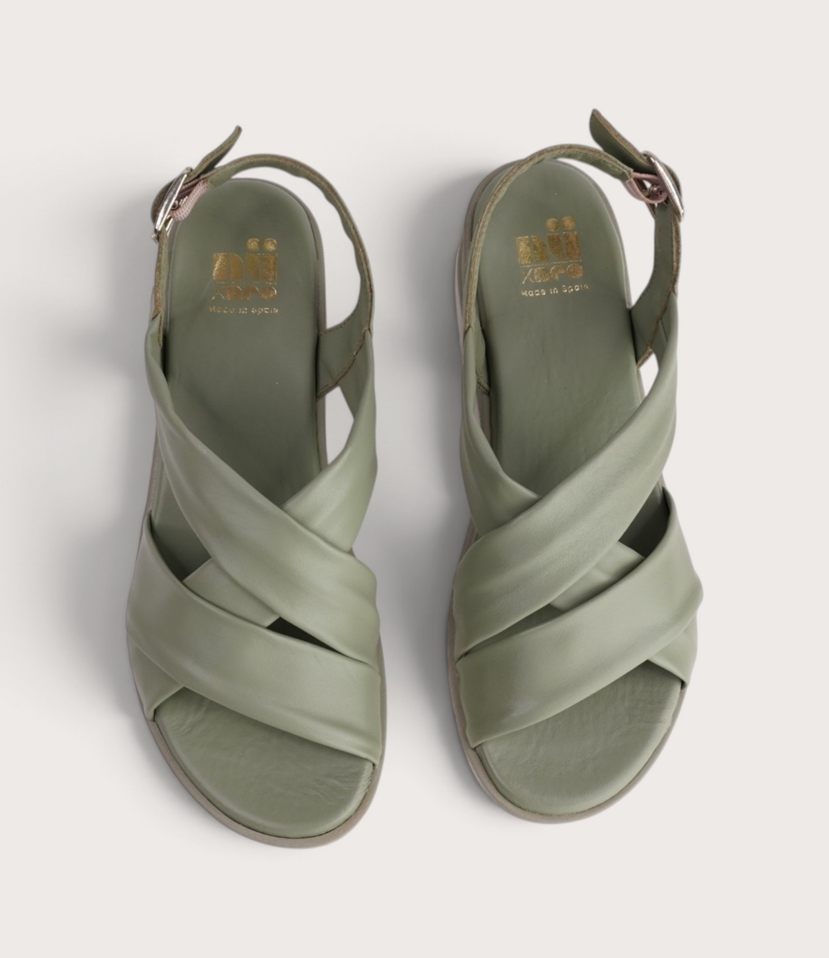 Ksenia Sage Leather Sandals