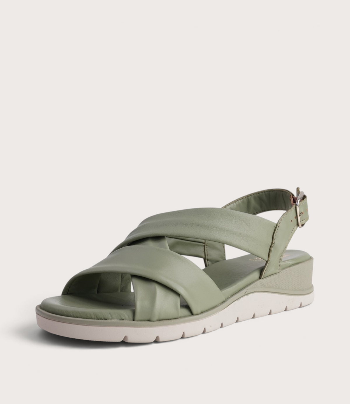 Ksenia Sage Leather Sandals