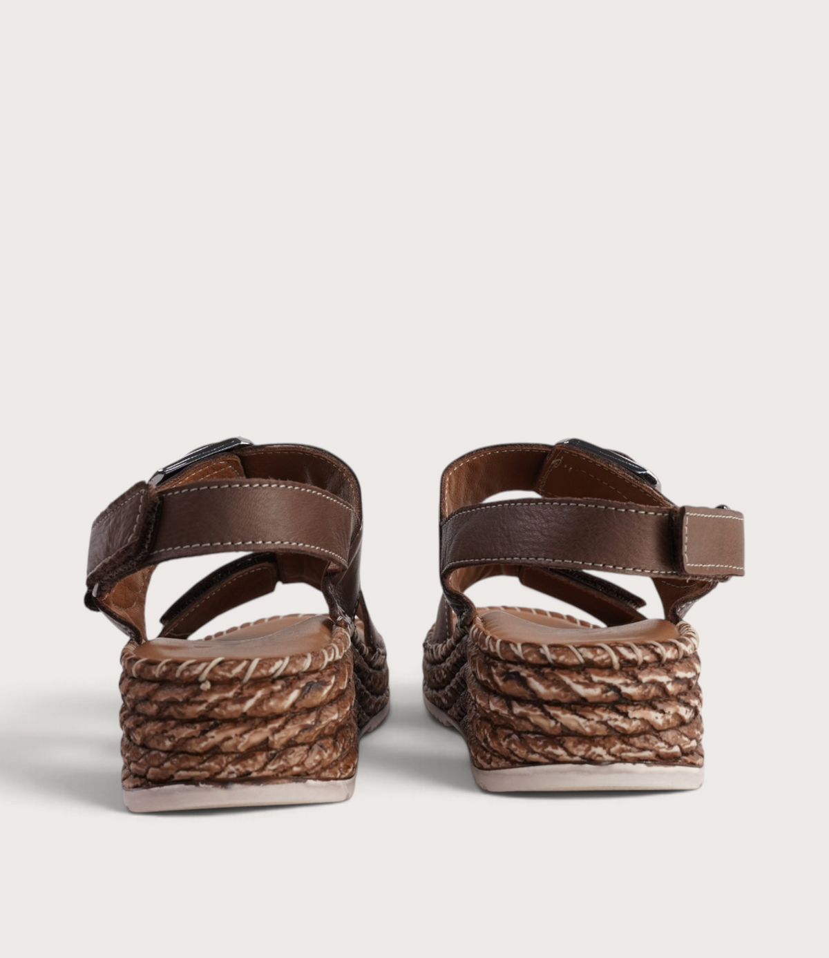 Manitu Praline Leather Sandals