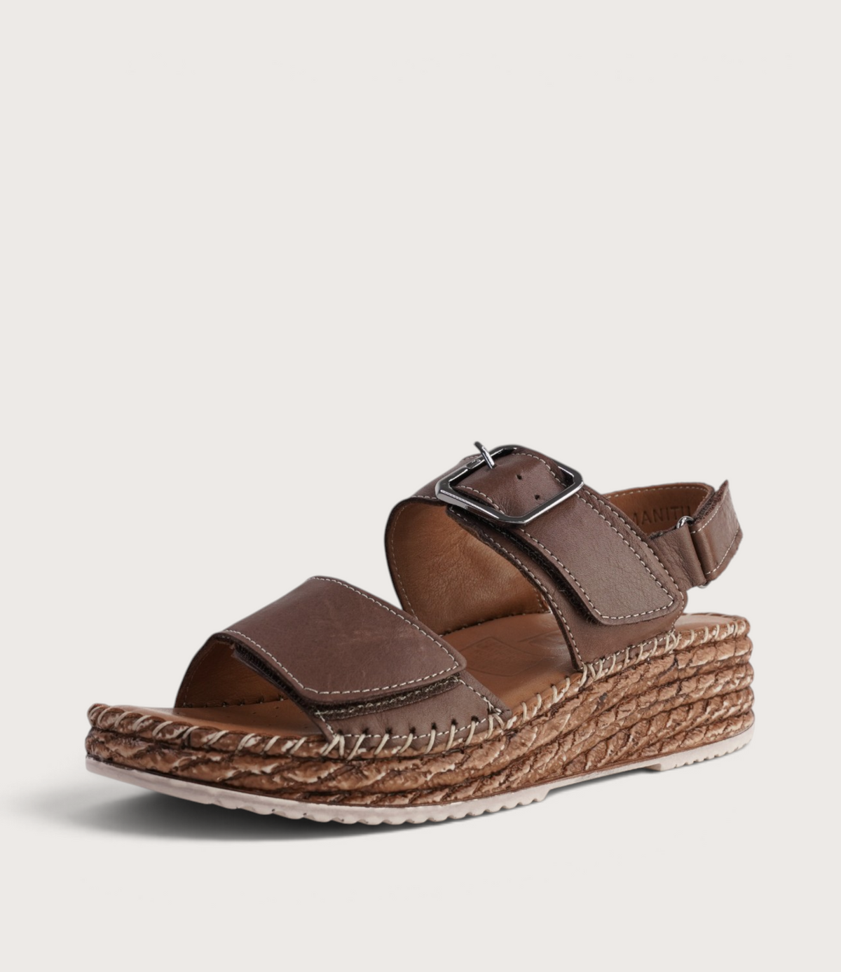 Manitu Praline Leather Sandals