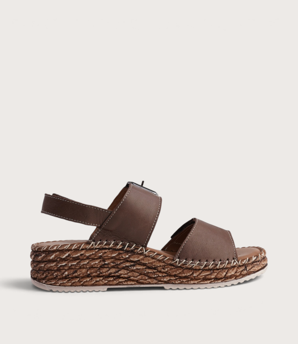 Manitu Praline Leather Sandals