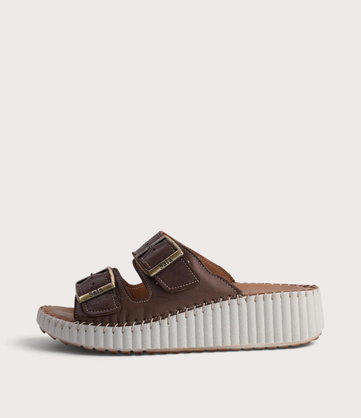 Solena Praine Leather Slides