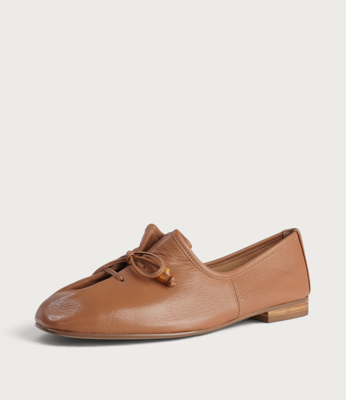 Pola Dark Tan Leather Loafers