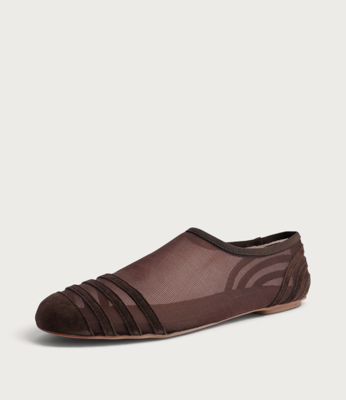 Valeska Choc Suede/ Mesh Flats