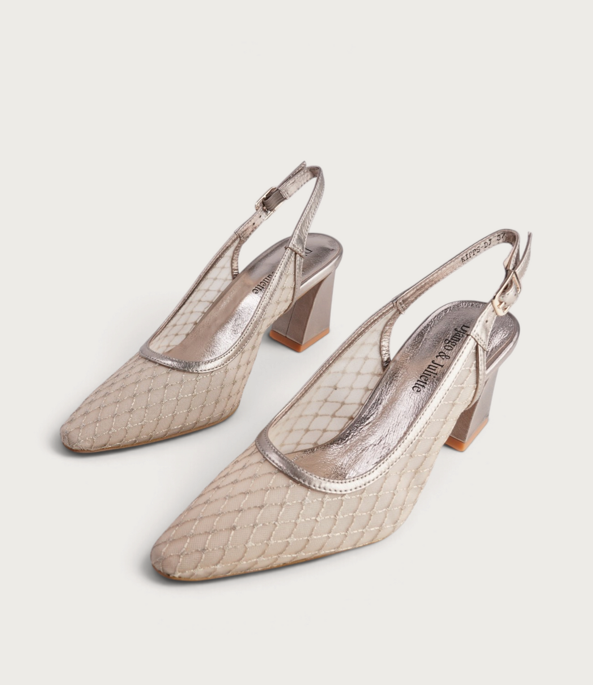 Kipps Champagne Leather/ Mesh Heels