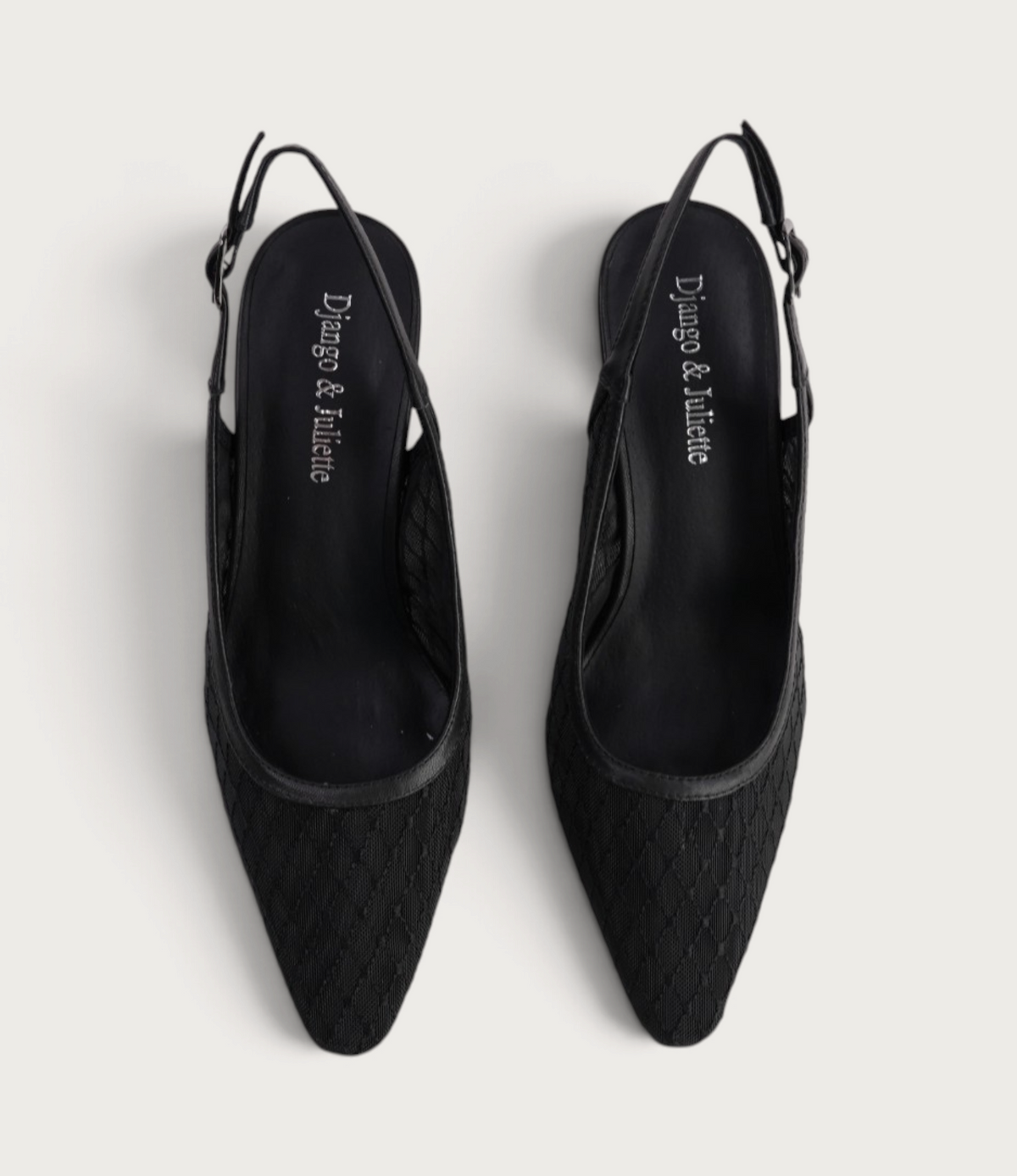 Kipps Black Leather/Mesh Heels
