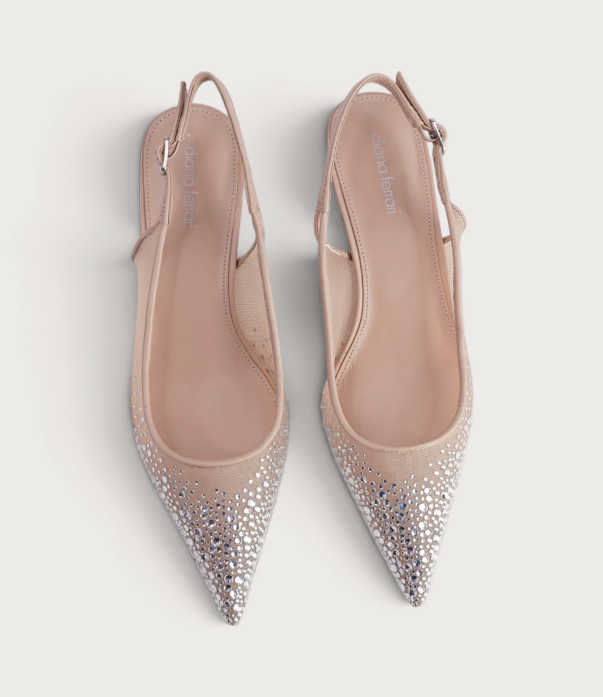 Quille Nude Mesh/ Nude Jewels Heels