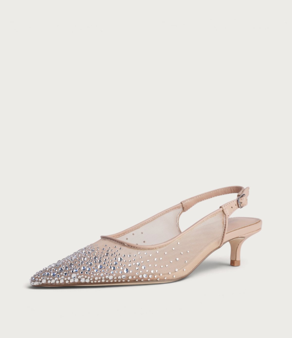 Quille Nude Mesh/ Nude Jewels Heels