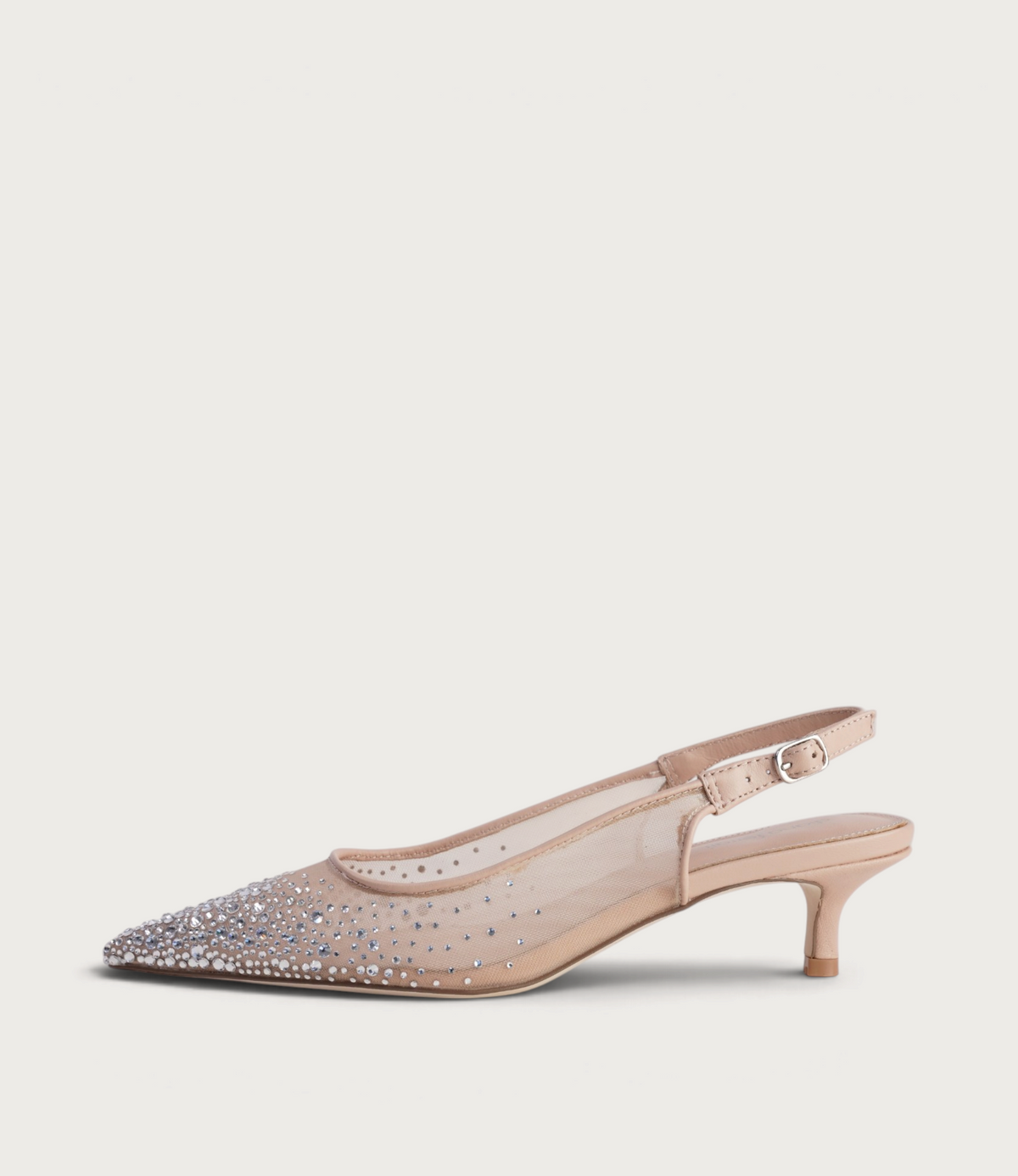 Quille Nude Mesh/ Nude Jewels Heels