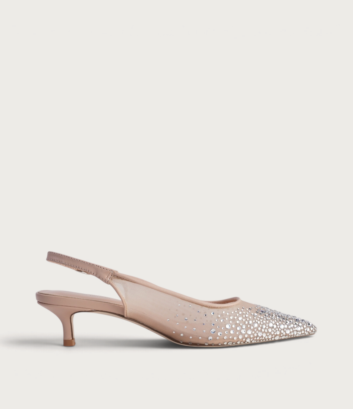 Quille Nude Mesh/ Nude Jewels Heels
