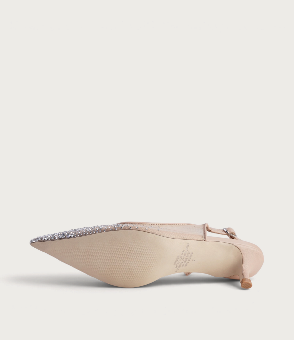 Quille Nude Mesh/ Nude Jewels Heels