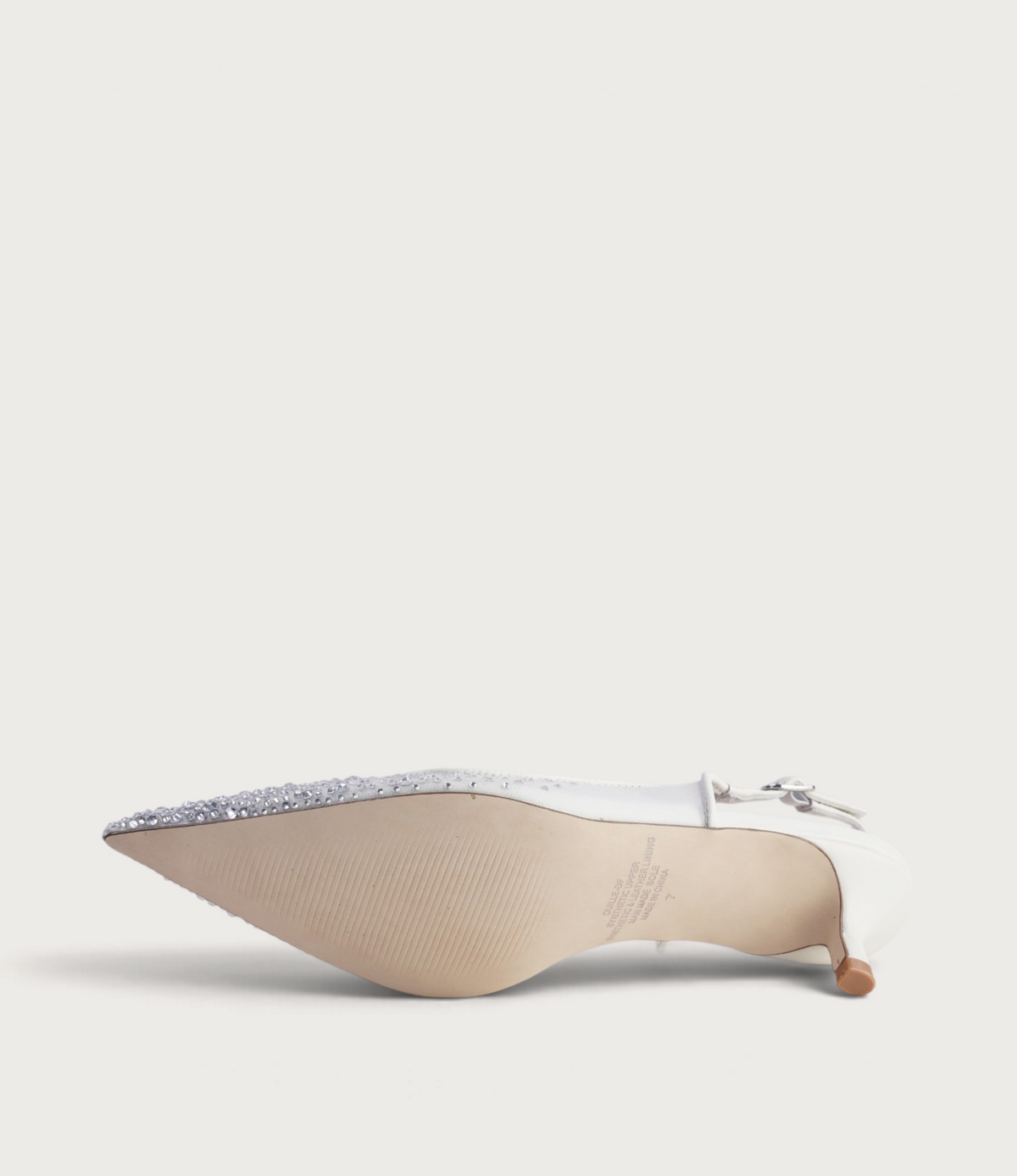 Quille White Mesh/ Silver Jewels Heels