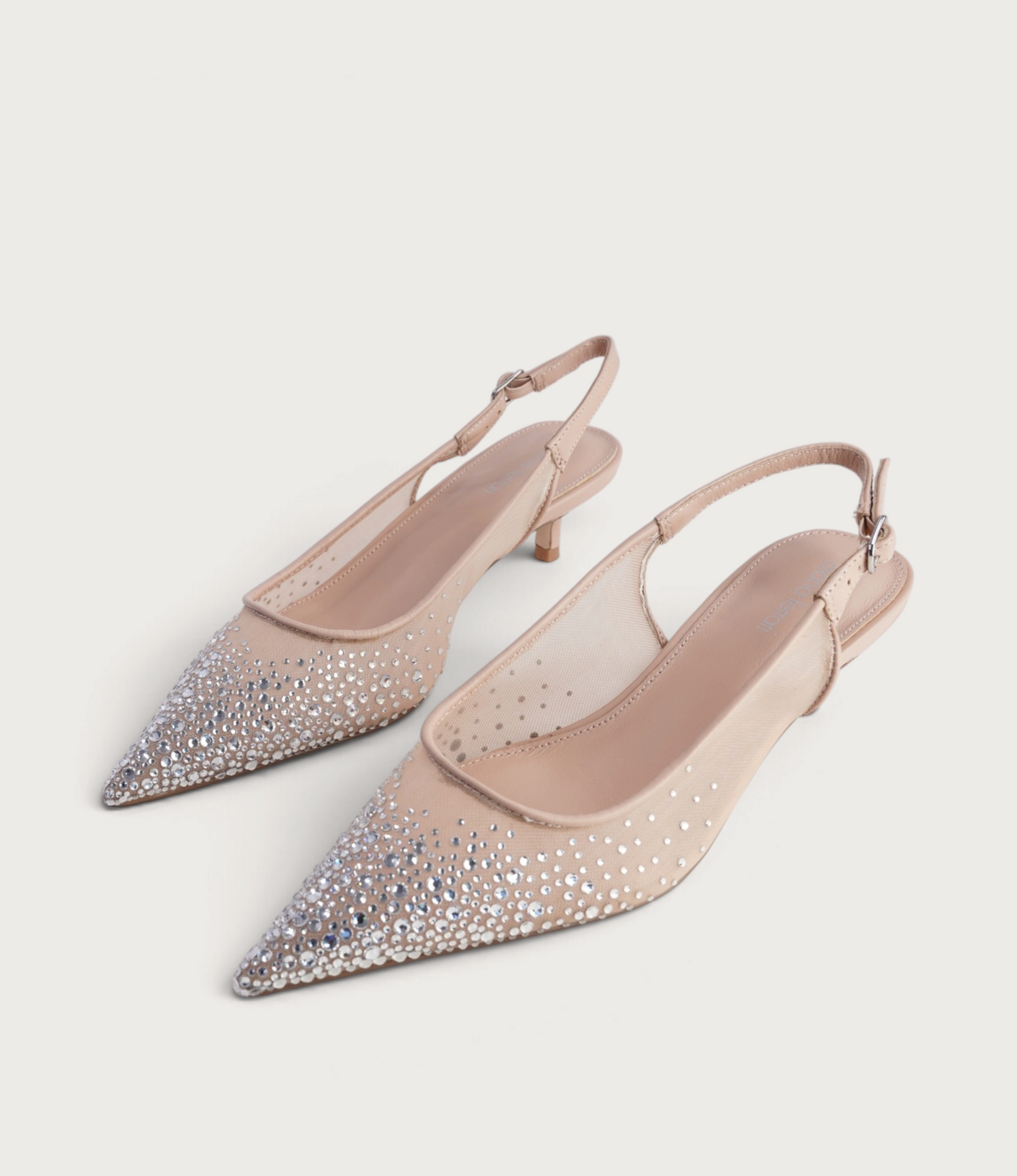 Quille Nude Mesh/ Nude Jewels Heels