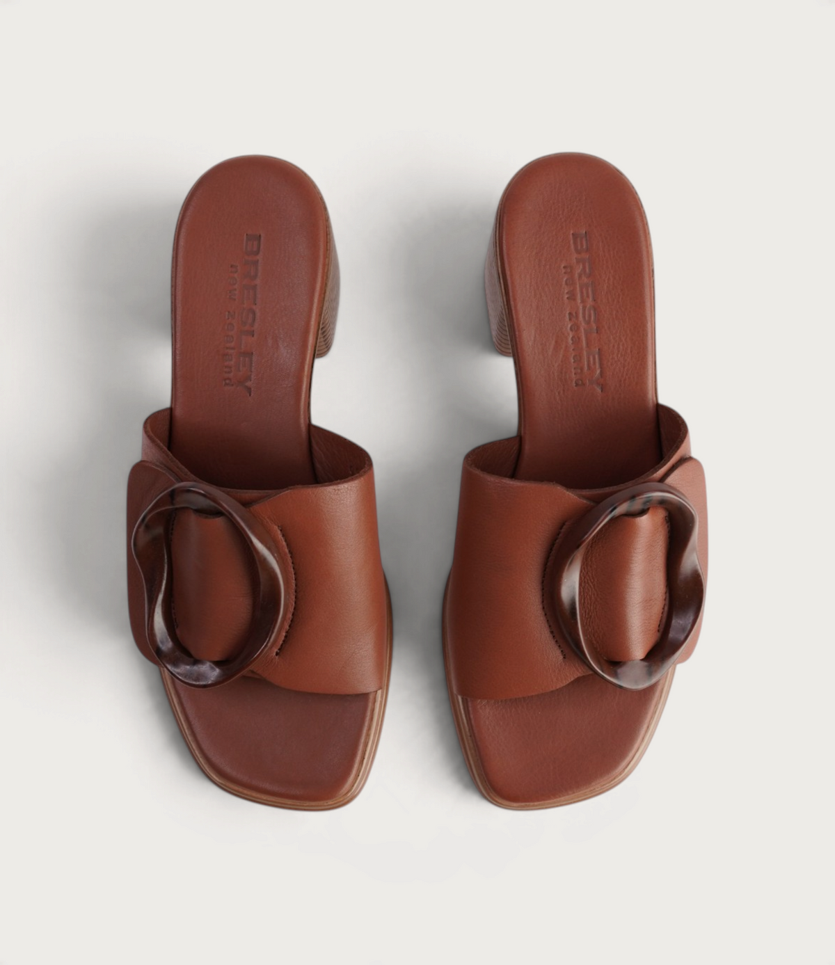 Panton Chestnut Leather Heels