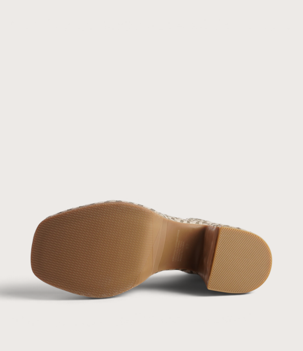 Maizy Khaki & Natural Multi Raffia Heels - TOP END | Shouz