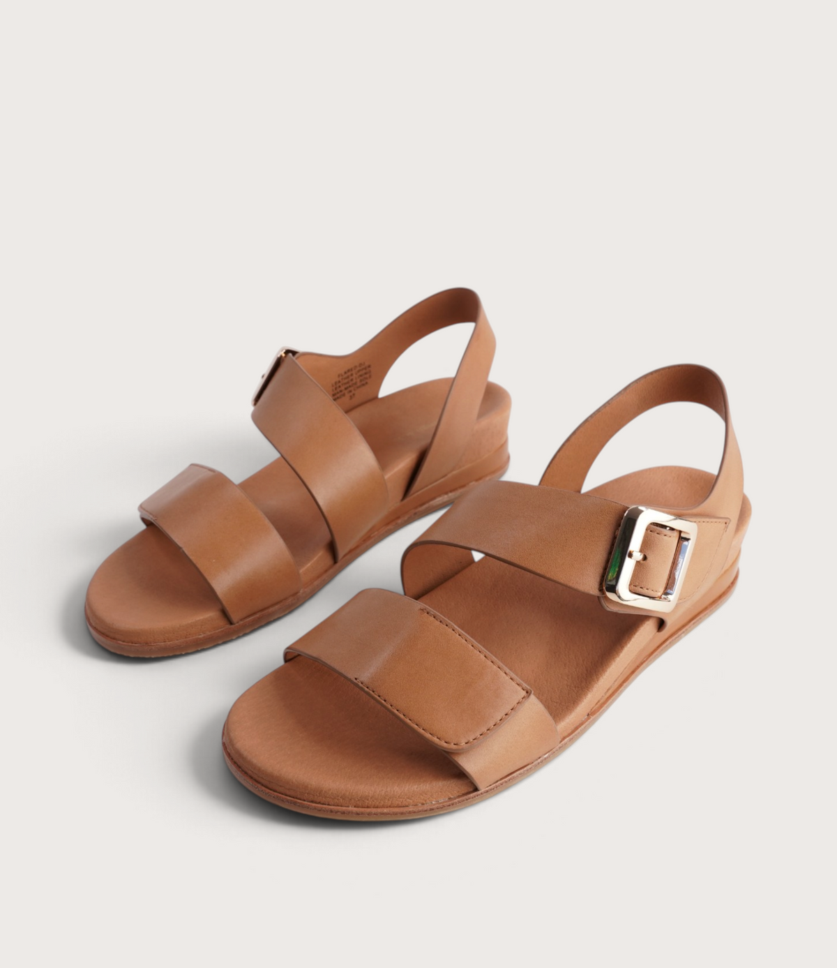Flared Tan Leather Sandals - DJANGO AND JULIETTE | Shouz