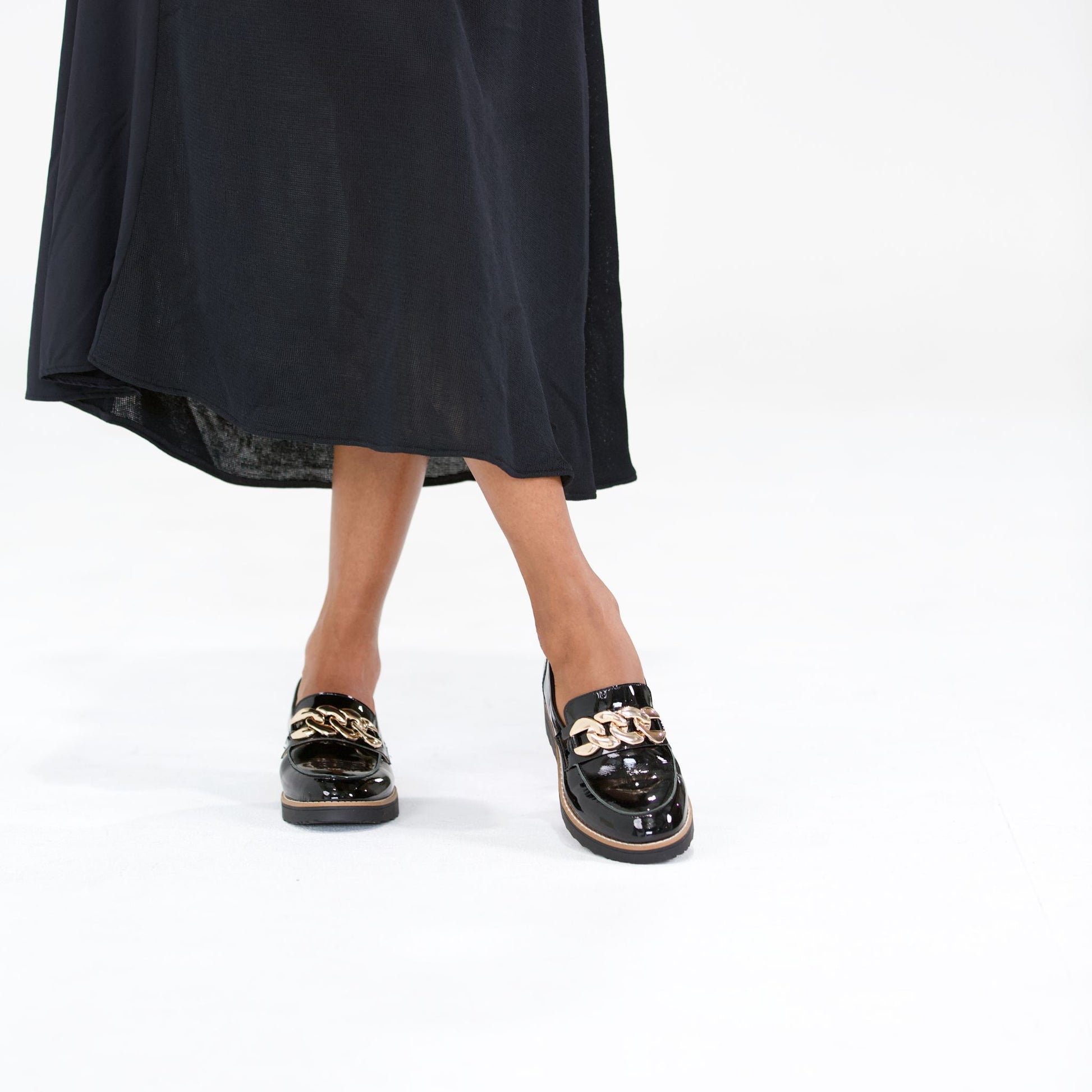 Ozama Black Patent Leather Loafers, TOP END - Shouz