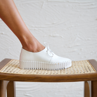Brenda White Leather Sneakers, DJANGO & JULIETTE - Shouz