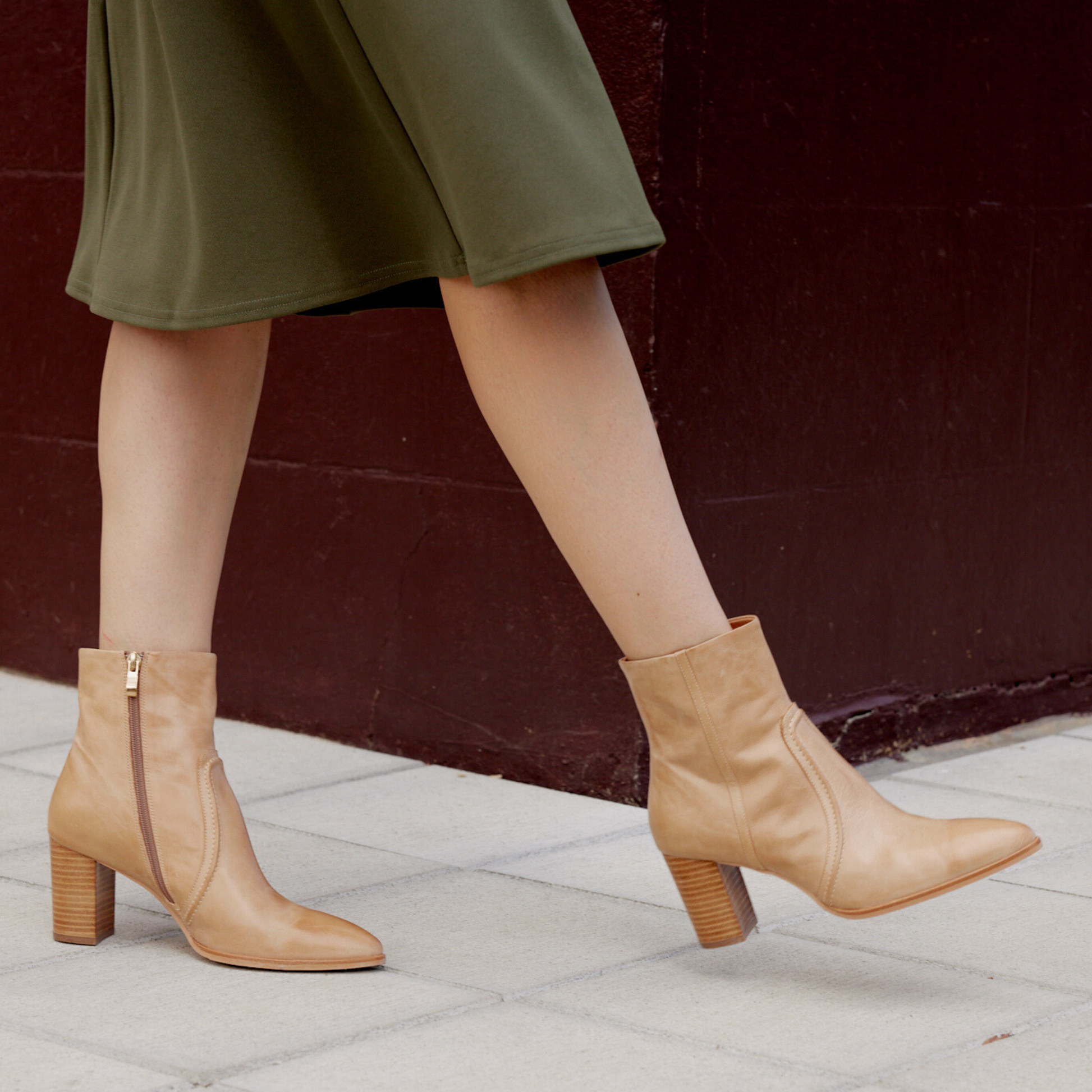 Anahi Cappacino Leather Ankle Boots, DJANGO & JULIETTE - Shouz