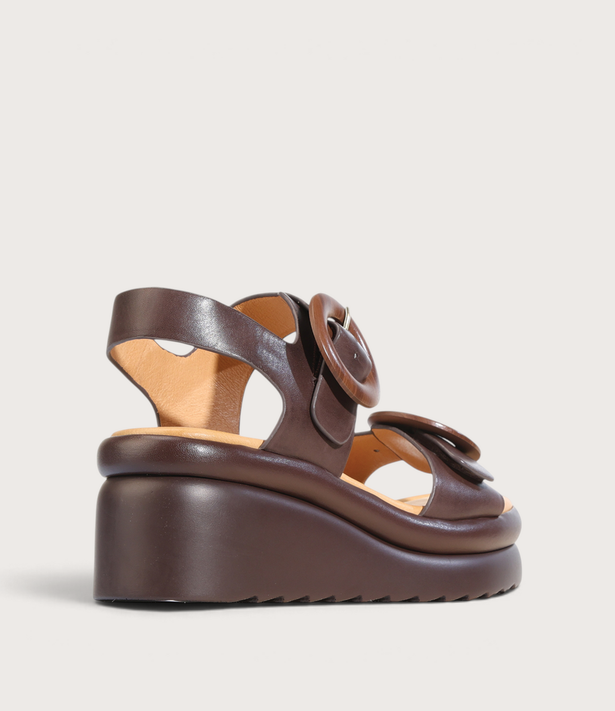 Menorcas Chestnut Leather Wedges