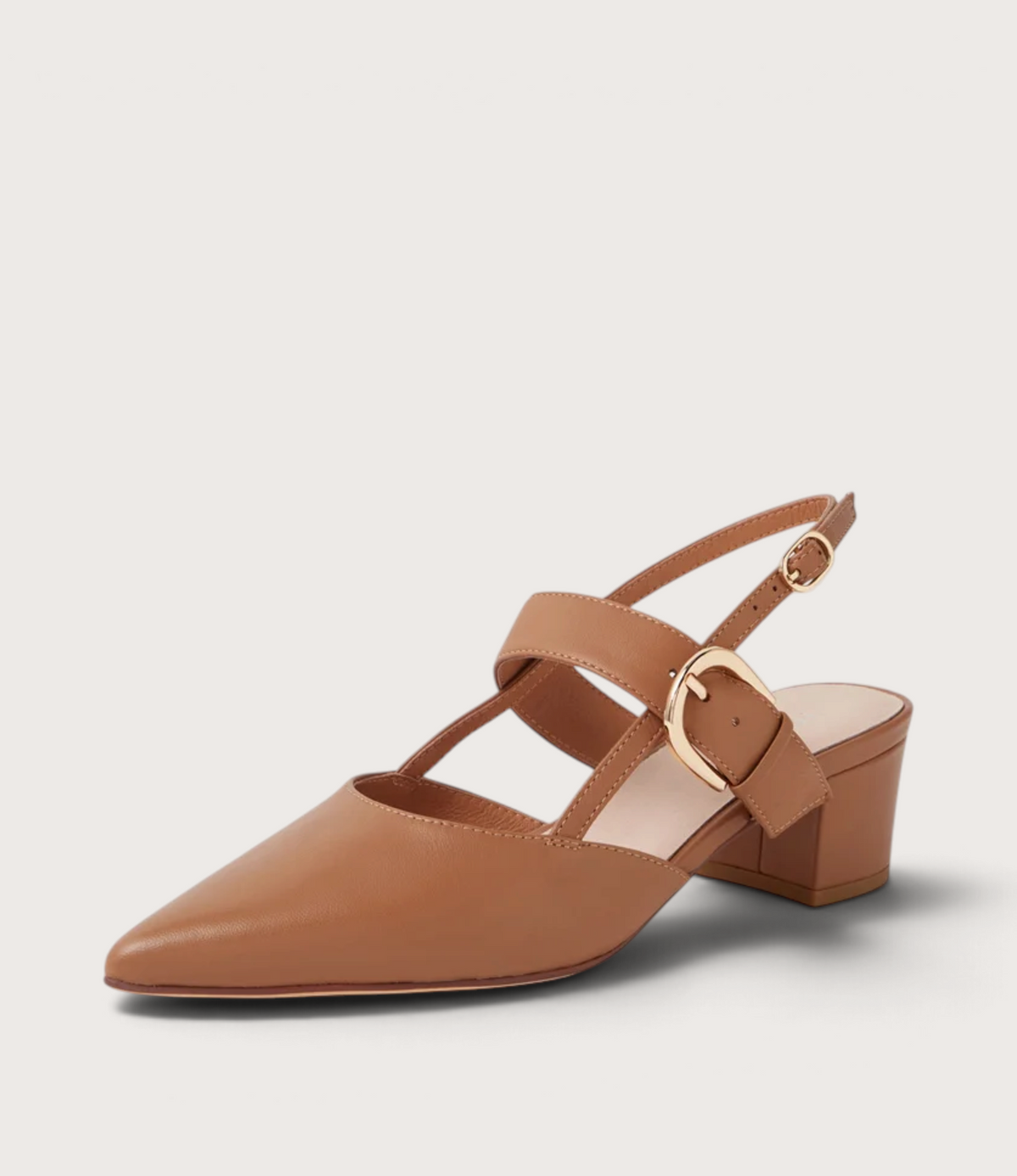 Asten Tan Leather Heels - TOP END | Shouz