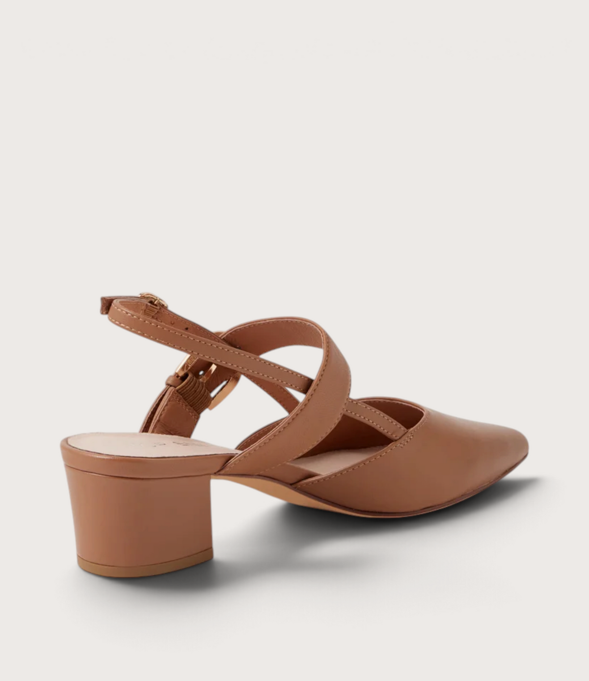 Asten Tan Leather Heels - TOP END | Shouz