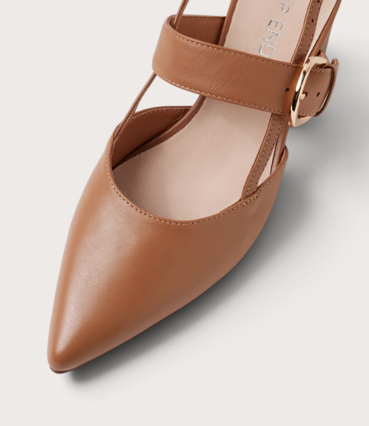 Asten Tan Leather Heels - TOP END | Shouz
