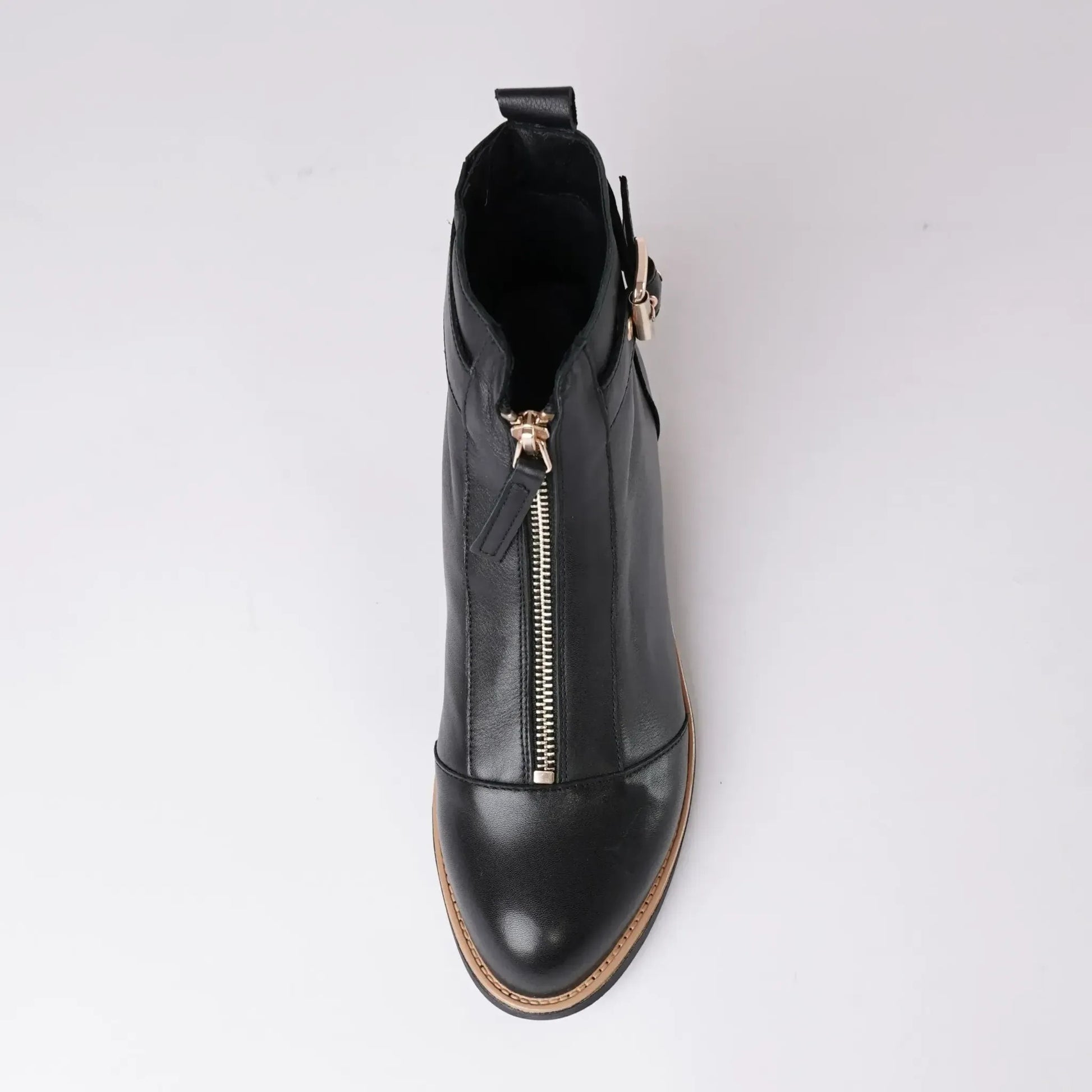 Dooley Black Leather Ankle Boots, BRESLEY - Shouz