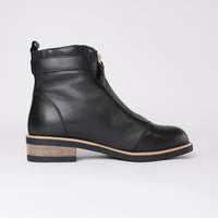Dooley Black Leather Ankle Boots, BRESLEY - Shouz