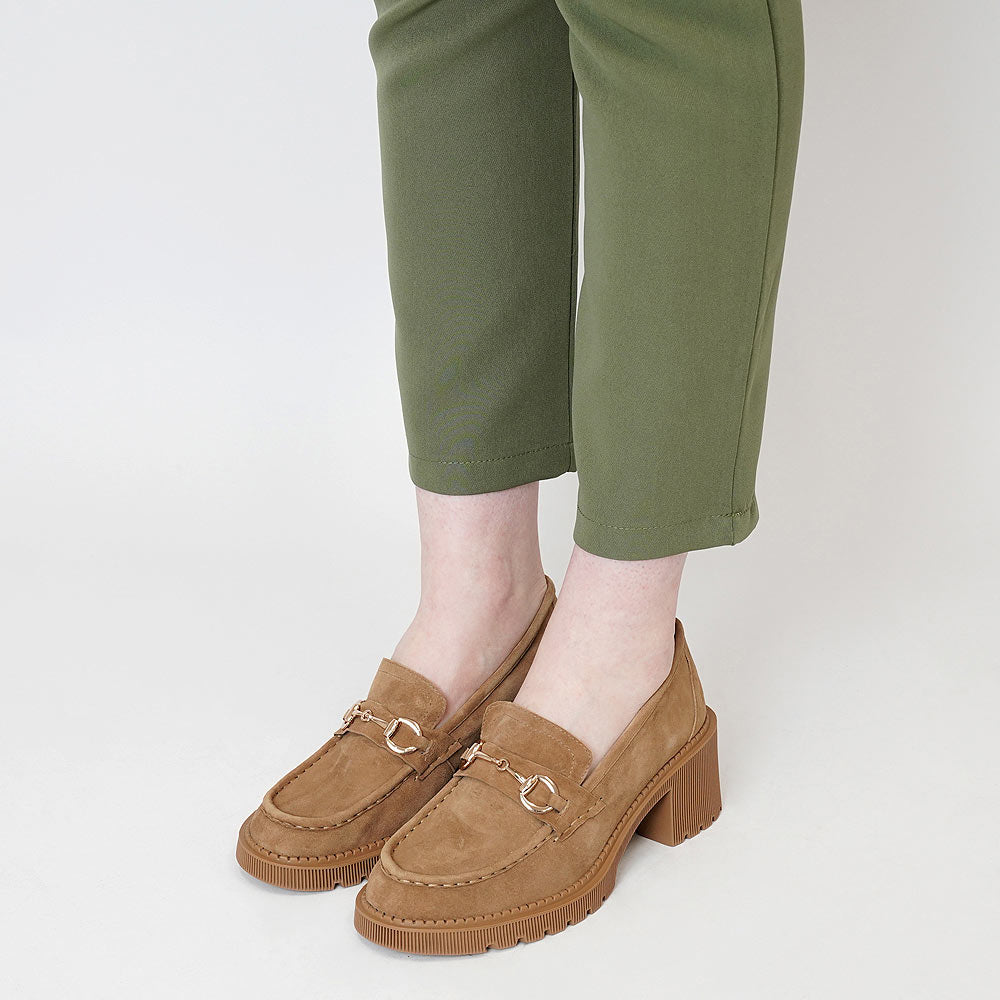 Zoey Light Choc Suede Loafers, DJANGO & JULIETTE - Shouz